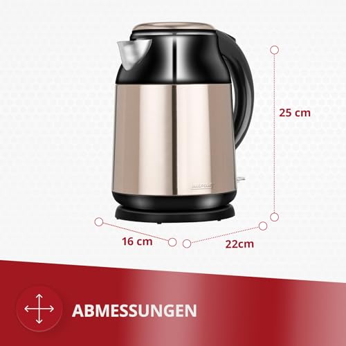 MPM MCZ-91M Bollitore Elettrico 1,7L Acciaio 2000W