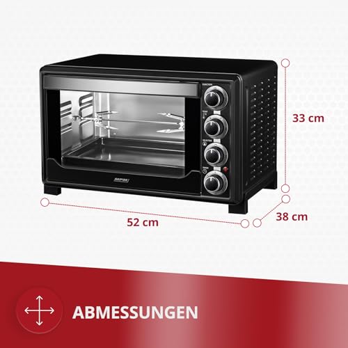 MPM MPE-05/T mini forno 32 L 1600W girarrosto nero