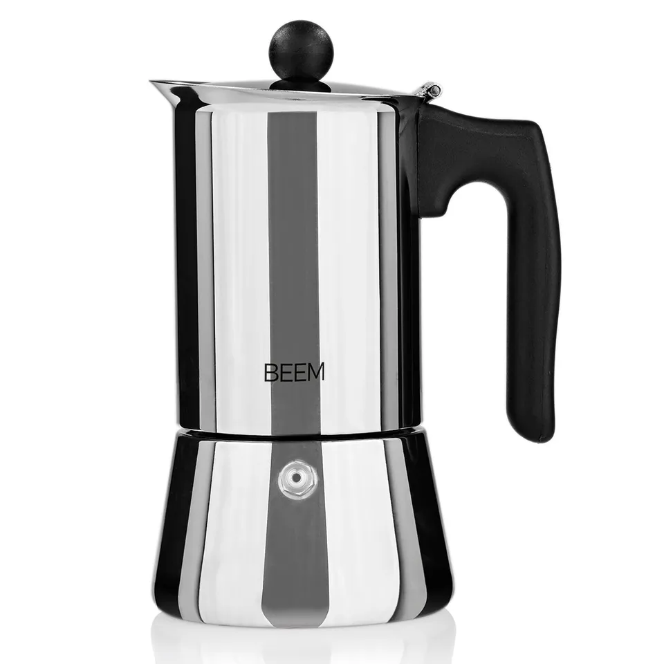 Beem Espressokocher moka acciaio 4 tazze induzione