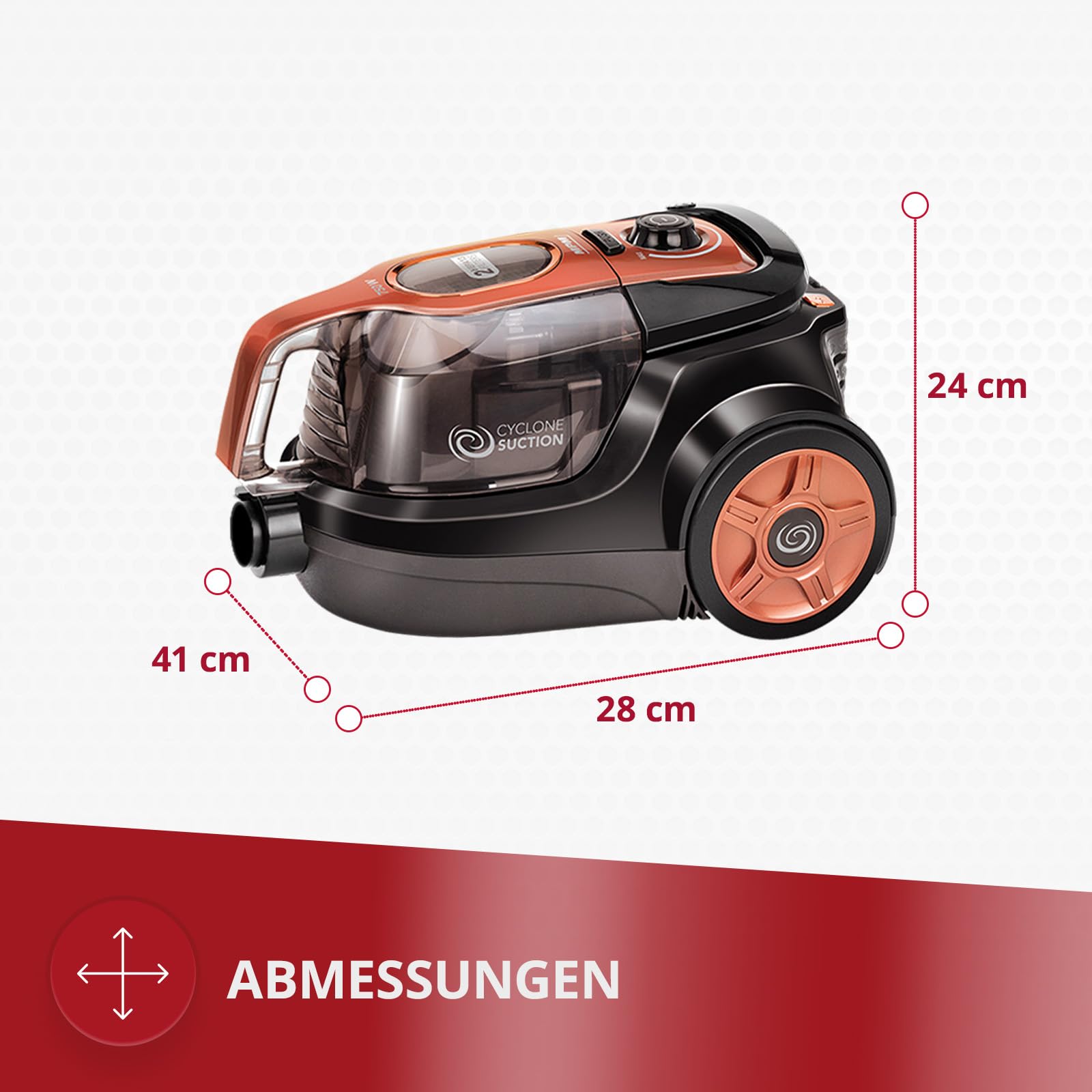 MPM MOD-25 Aspirapolvere Senza Sacco 750W 1,1L HEPA
