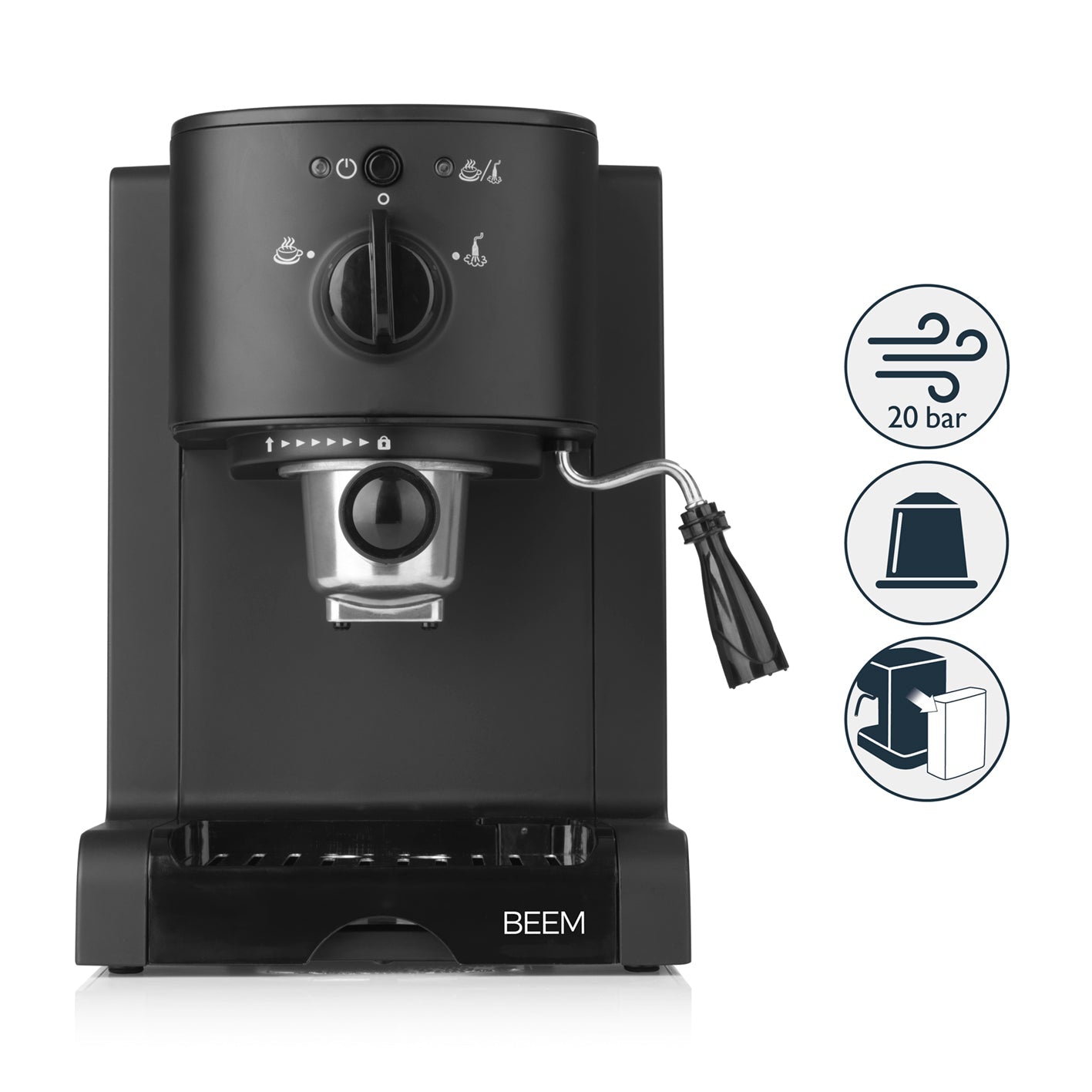 Beem Espresso-Perfect macchina espresso 20 bar con vapore