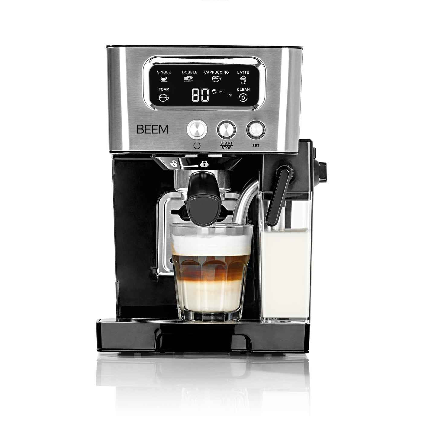 Beem Espresso-Latte Macchina Caffè 15 bar con Latte 1,4 L