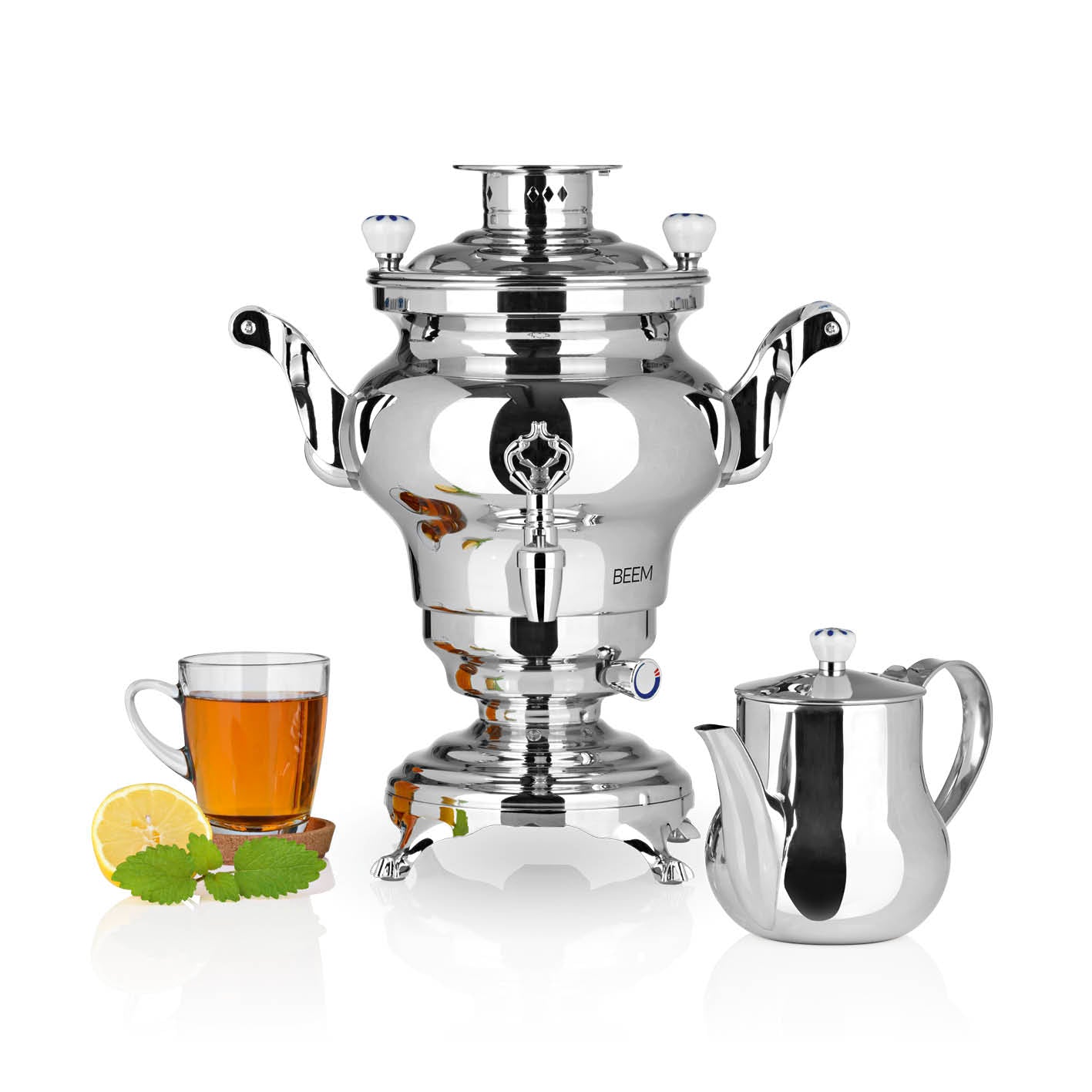 Beem Odessa samovar acciaio 3 L con teiera 1 L 1300 W