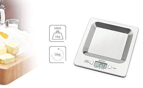 MPM MWK-04M Bilancia Cucina Acciaio 5 kg Inox