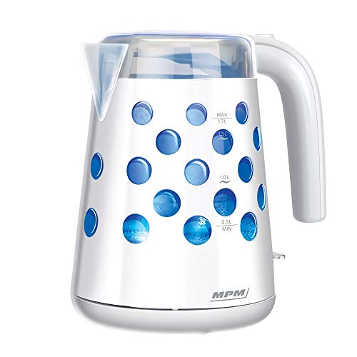 MPM MCZ-86 Bollitore Bianco 1,7L 2200W Illuminato