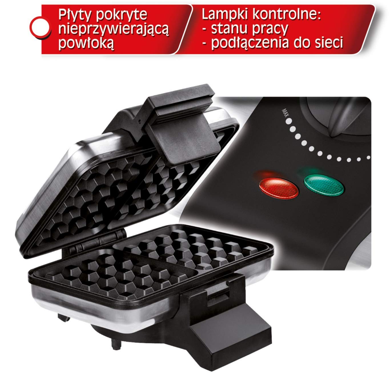 MPM S633G piastra waffle belghe 2 cialde 1200 W