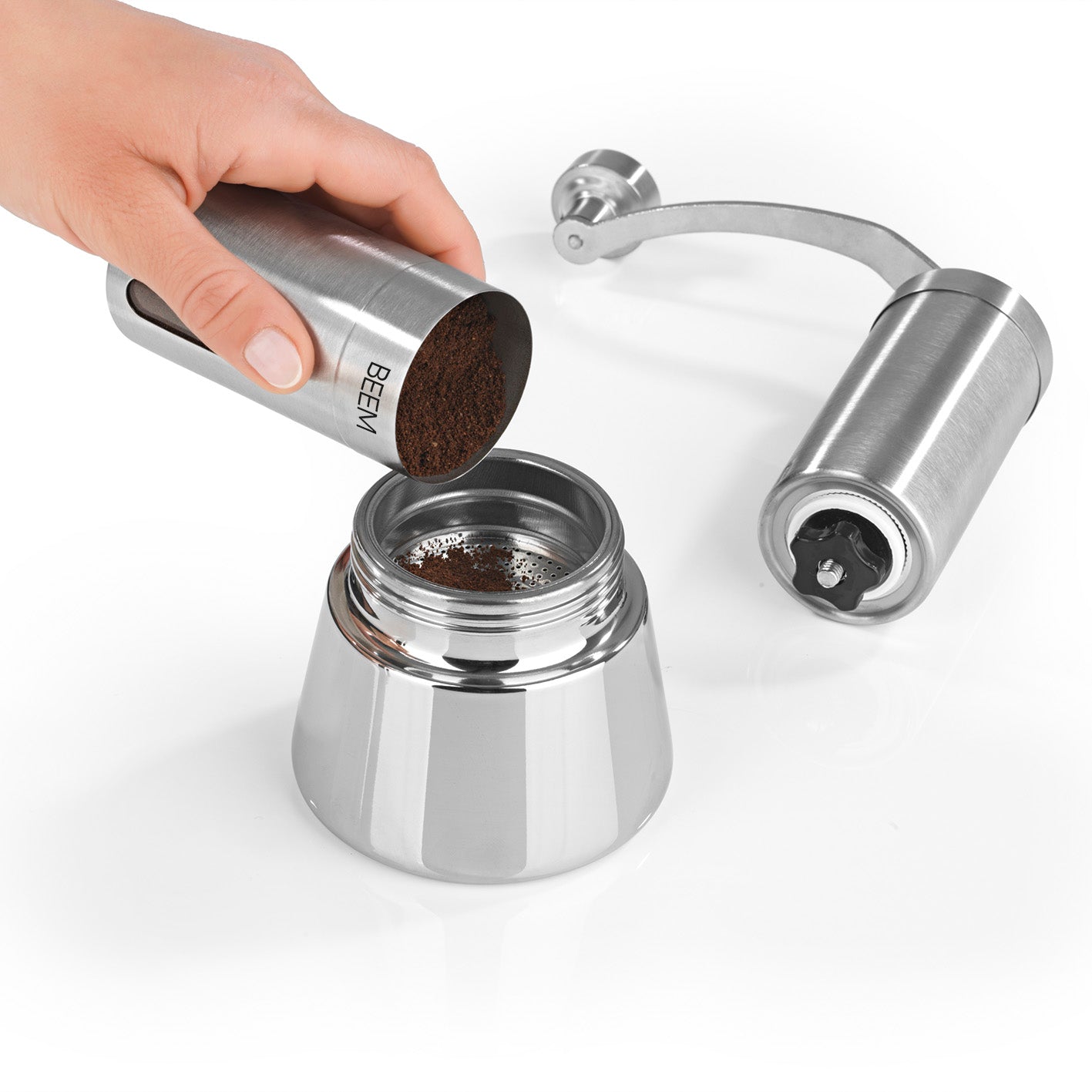 Beem Grind-2-Go Macinacaffè Manuale Ceramica 40 g