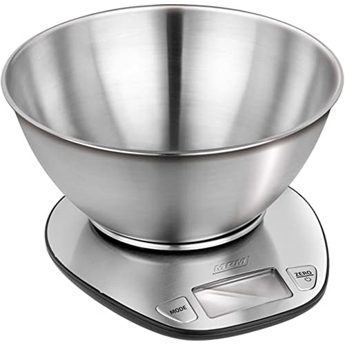 MPM MWK-05M Bilancia Cucina 5Kg Ciotola Inox Tara