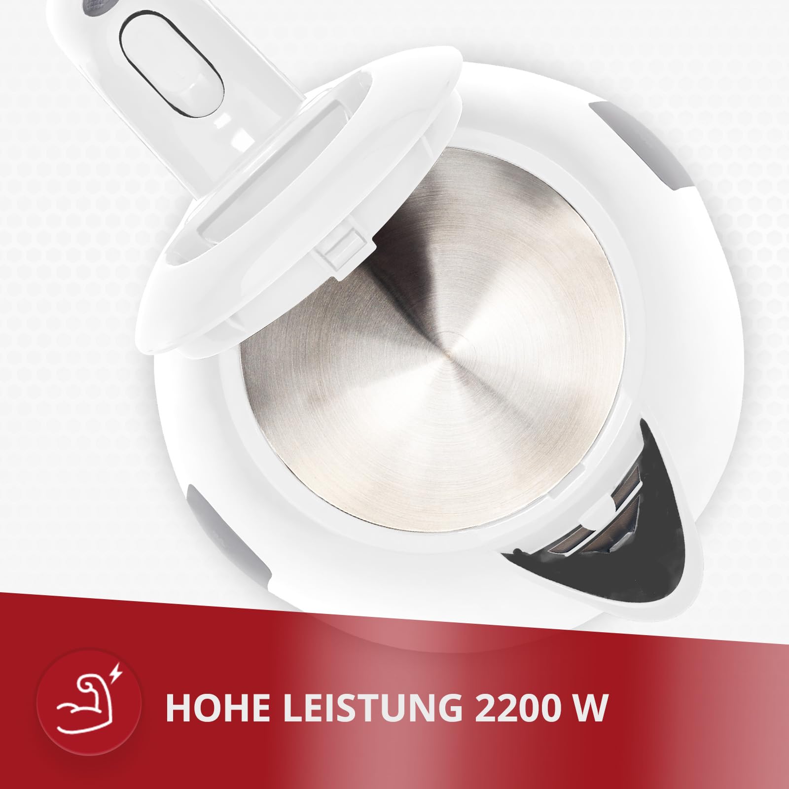 MPM MCZ-85 bollitore elettrico bianco 1,7 L 2200W