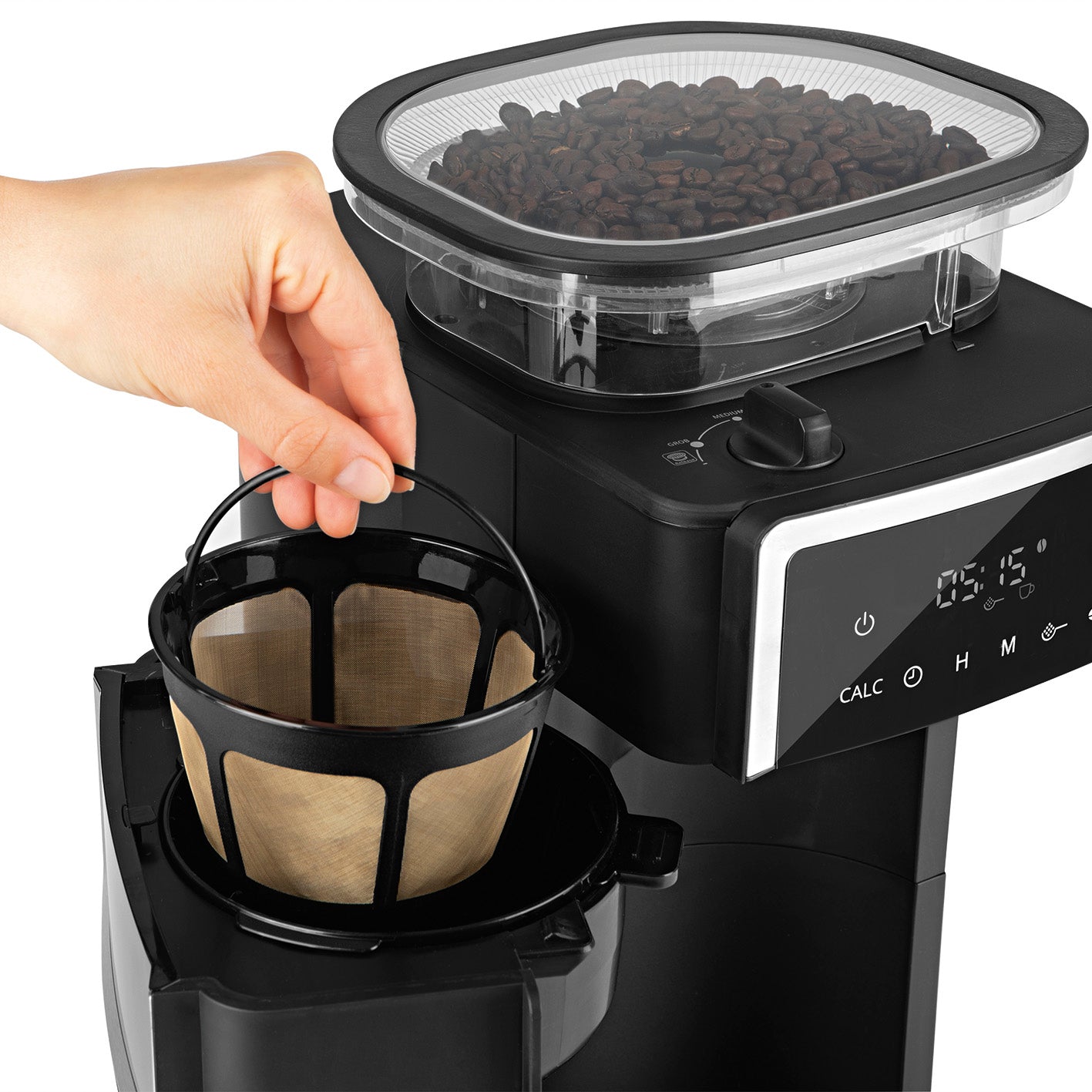 Beem Fresh-Aroma-Perfect III Duo macchina caffè filtro con macinino 1,25 L