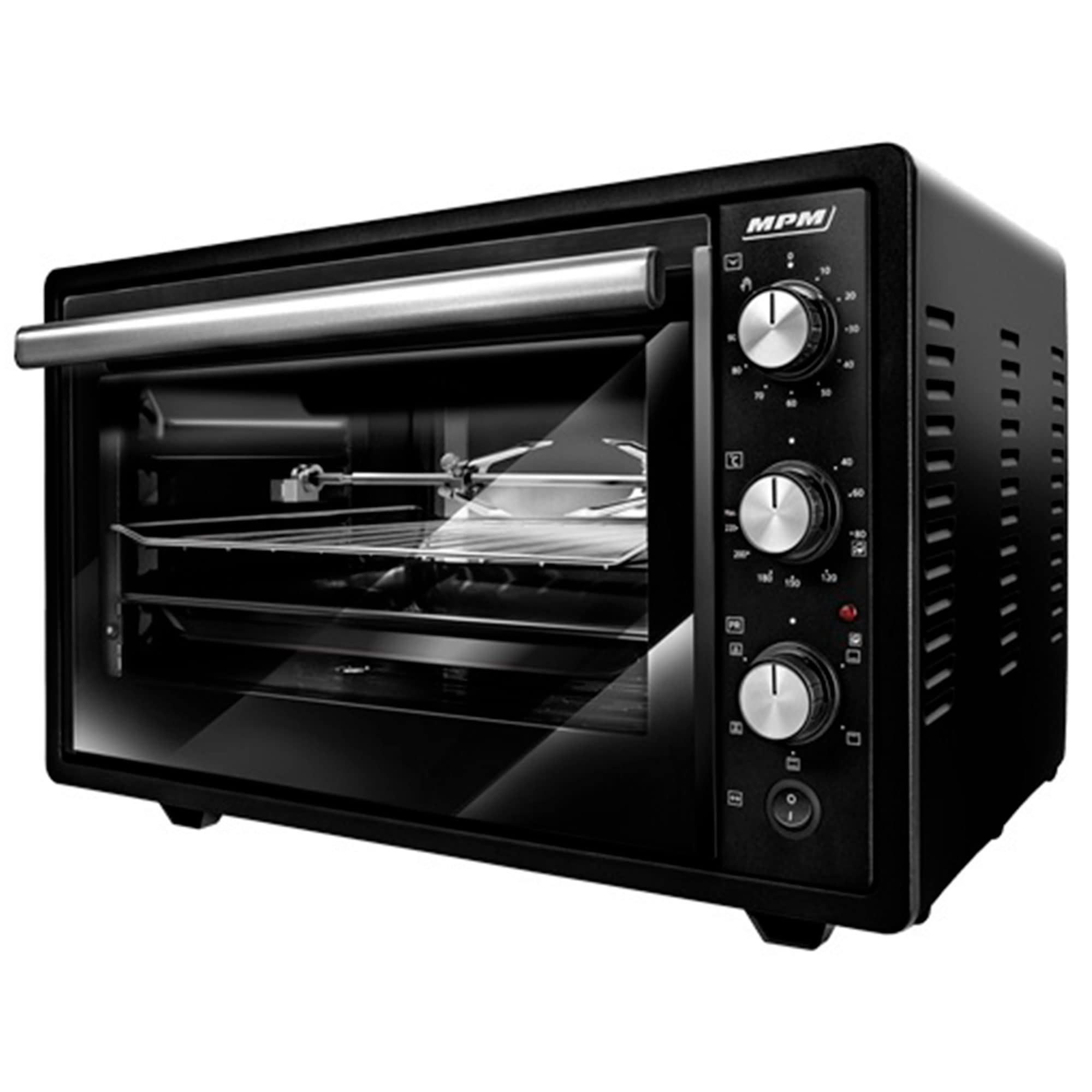 MPM MPE-10/T Forno Elettrico 37 L Nero 1650W Girarrosto