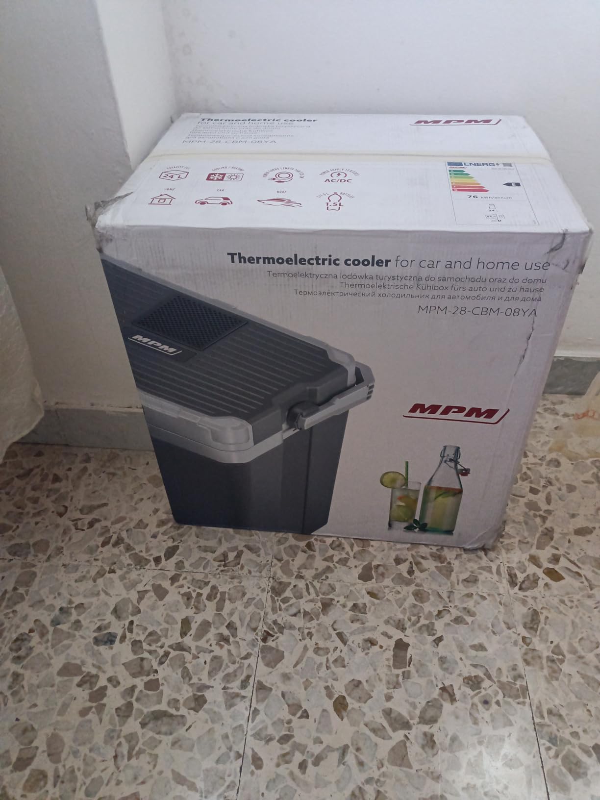 MPM 28-CBM-08YA Frigo Portatile 24 Litri 12V/220V Grigio