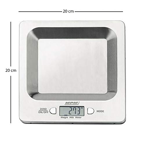 MPM MWK-04M Bilancia Cucina Acciaio 5 kg Inox