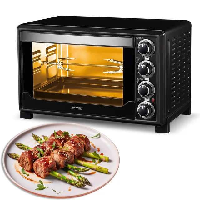MPM MPE-05/T mini forno 32 L 1600W girarrosto nero