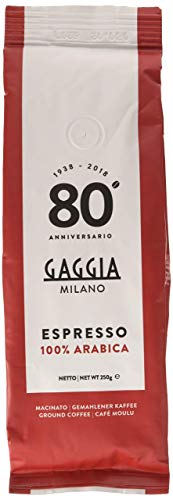 Gaggia Caffè Macinato Espresso 100% Arabica 250 g Tostatura Chiara