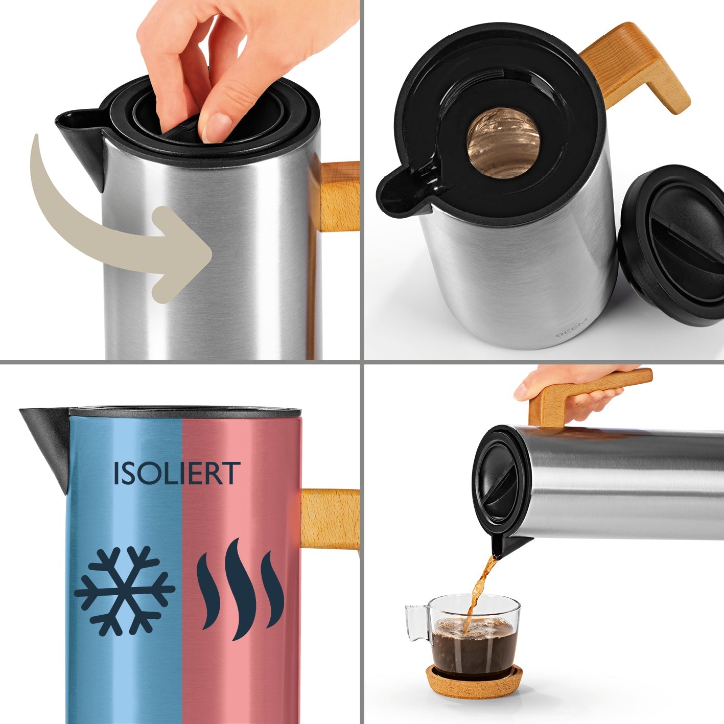 Beem Zubehör caraffa termica acciaio 1 L 12 ore