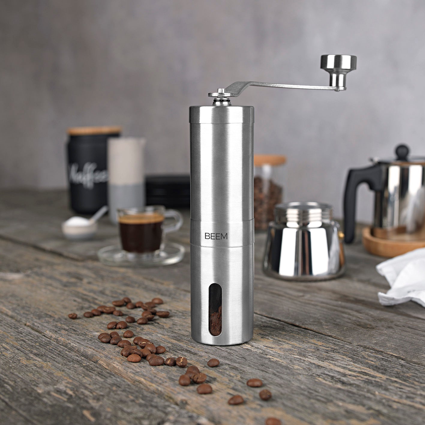 Beem Grind-2-Go Macinacaffè Manuale Ceramica 40 g