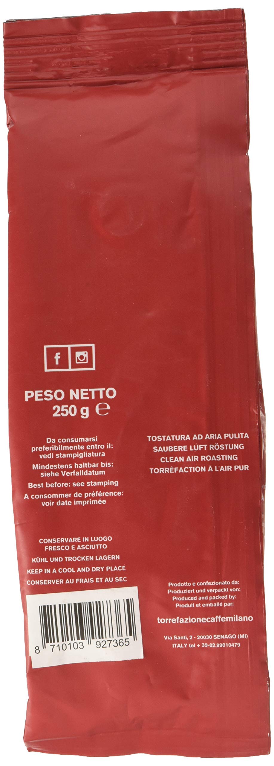 Gaggia Caffè Macinato Espresso 100% Arabica 250 g Tostatura Chiara