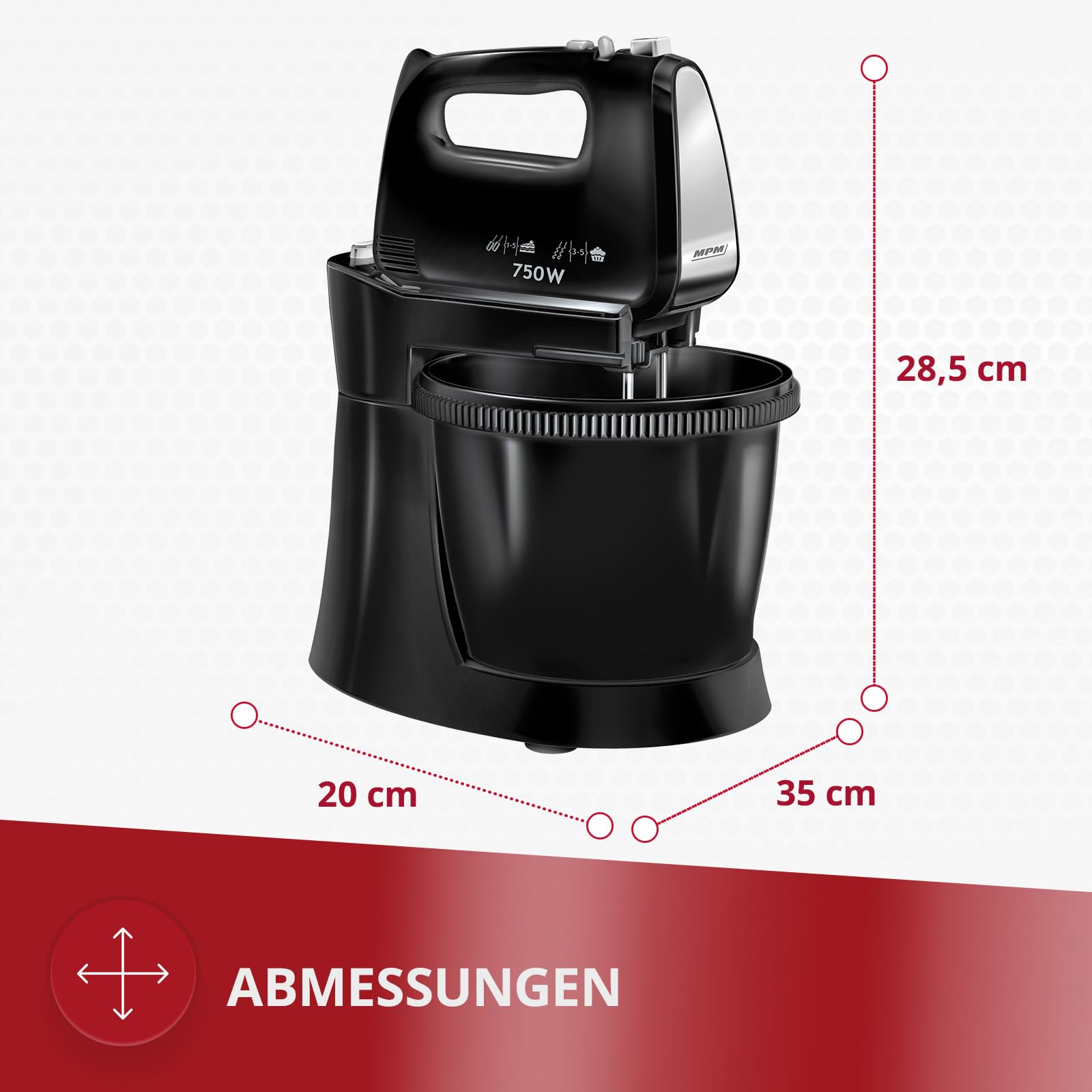 MPM MMR-20Z/C sbattitore nero 3 L 5 velocità turbo