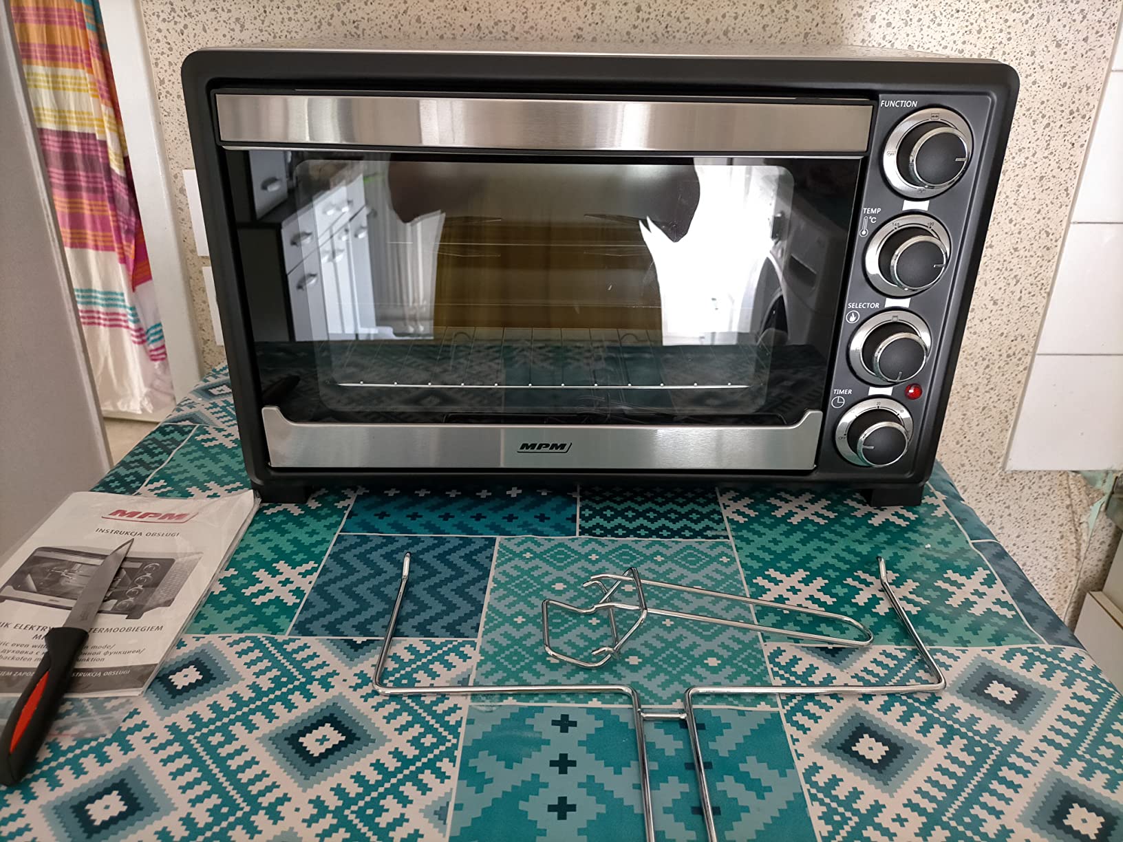 MPM MPE-06/T Forno Elettrico Ventilato 32 L 1600W Girarrosto