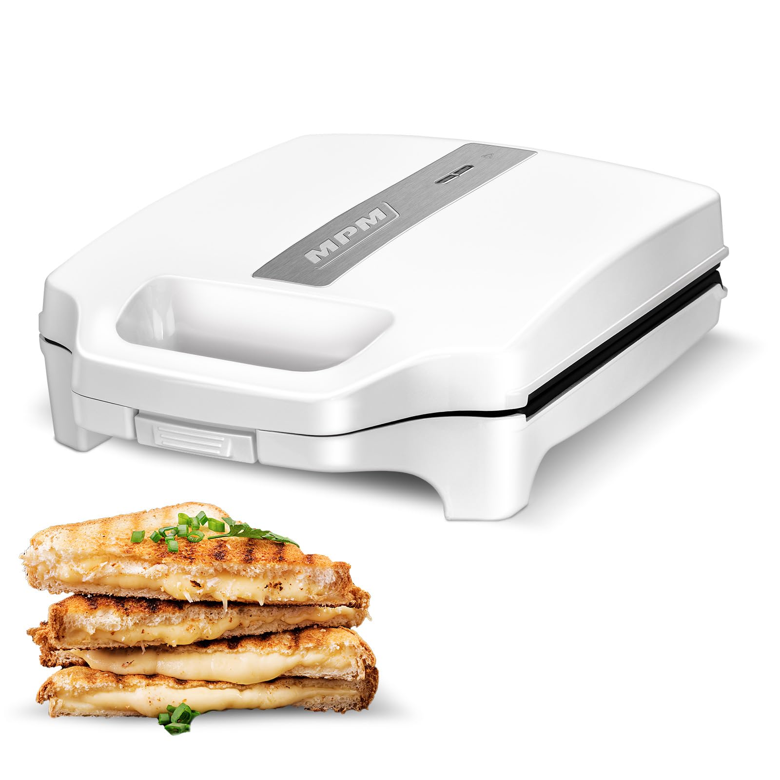 MPM MOP-35 Tostapane Sandwich 4 Panini Bianco 1600W
