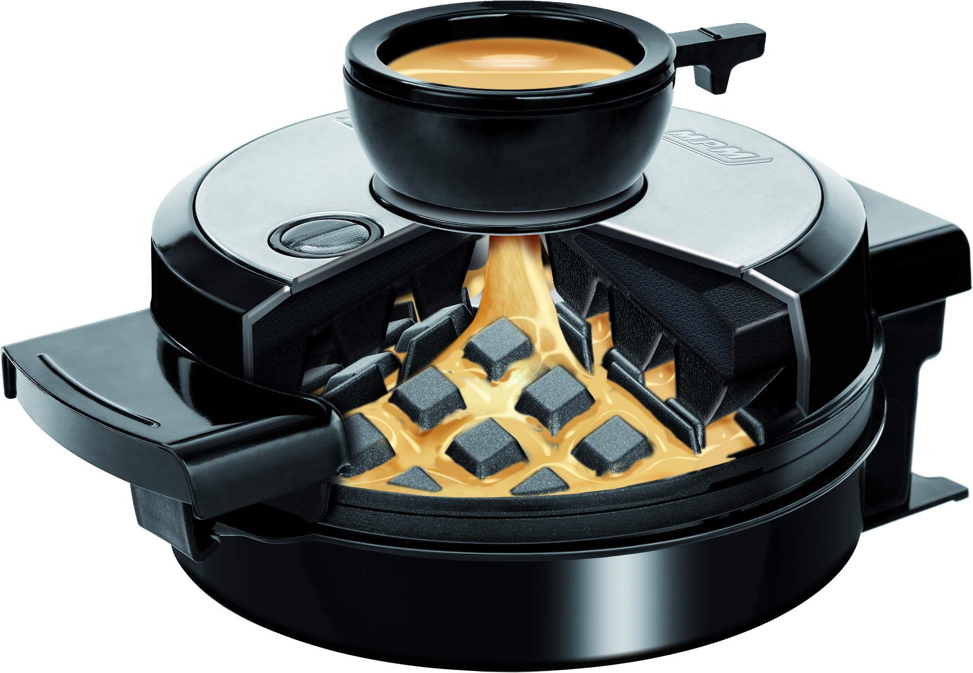 MPM MGO-31M piastra waffle 4 cialde 700W acciaio