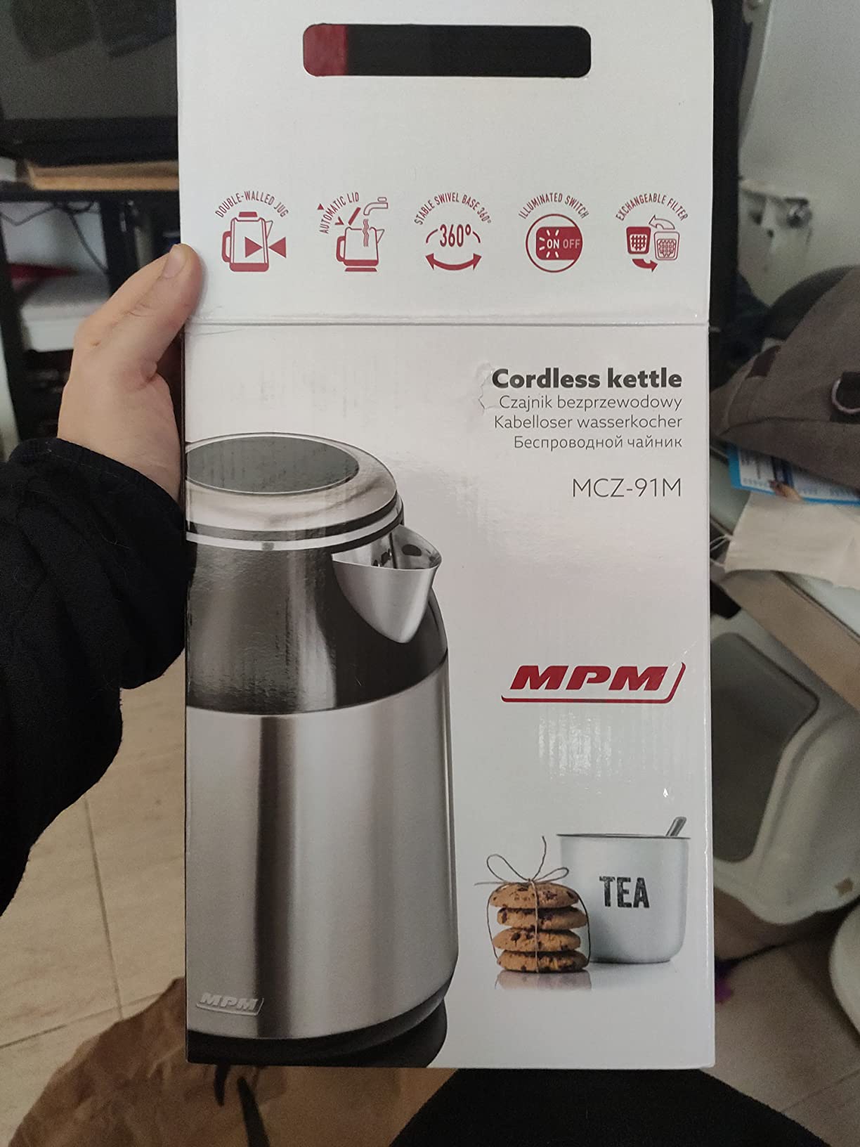 MPM MCZ-91M Bollitore Elettrico 1,7L Acciaio 2000W