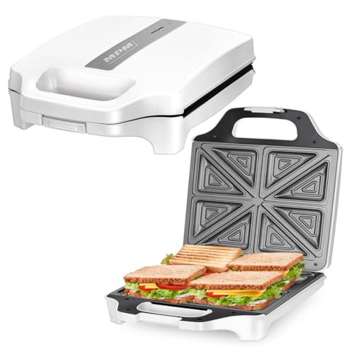MPM MOP-35 Tostapane Sandwich 4 Panini Bianco 1600W