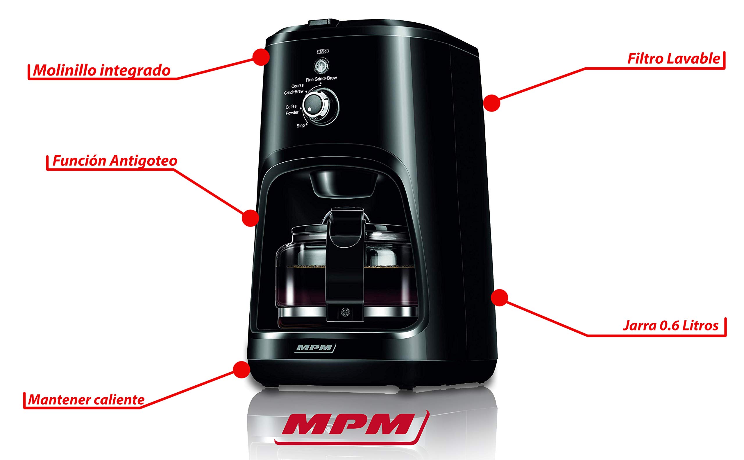 MPM MKW-04 macchina caffè americano 0,6 L 4 tazze 900 W