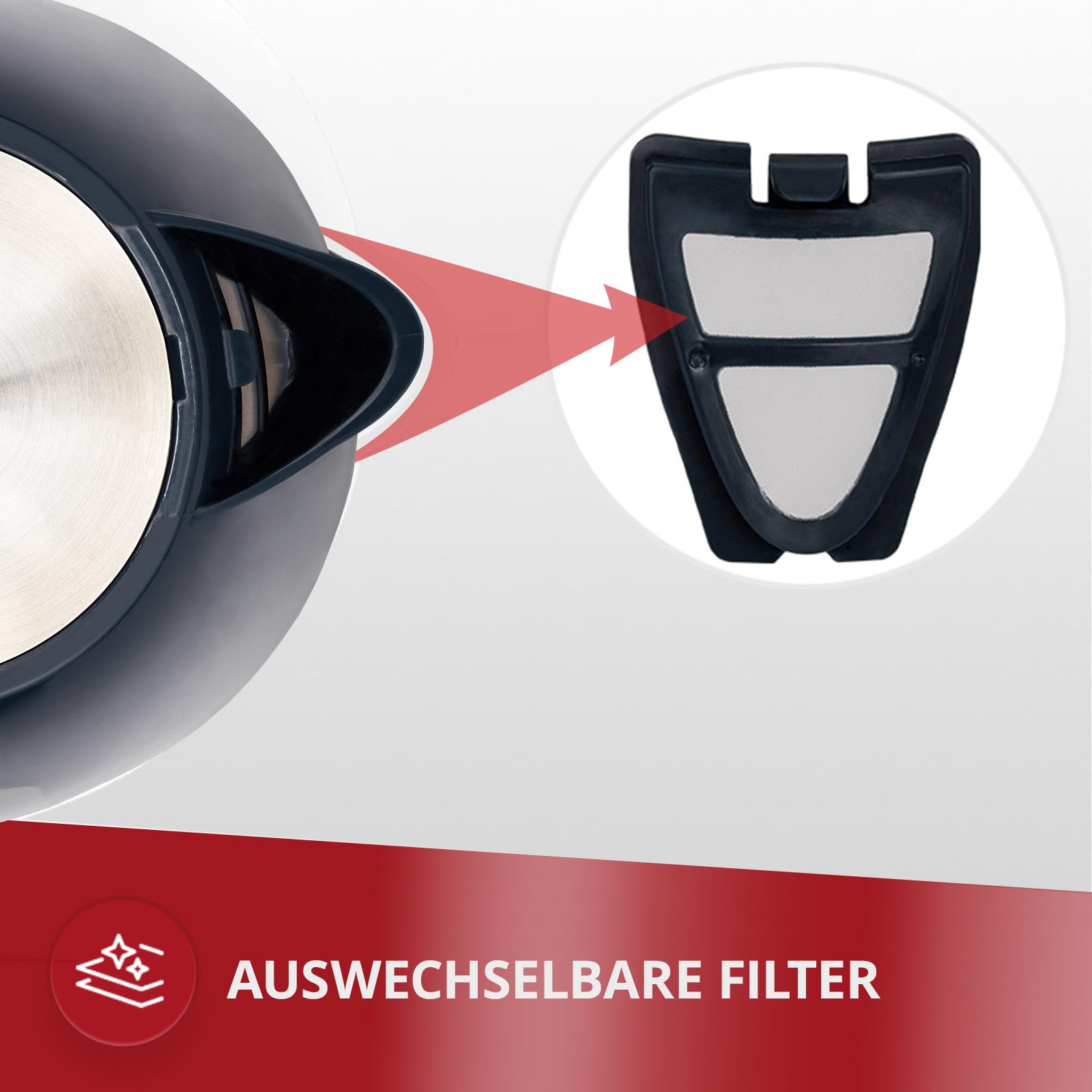 MPM MCZ-85/G1 Bollitore Elettrico 1,7L Nero 2200W