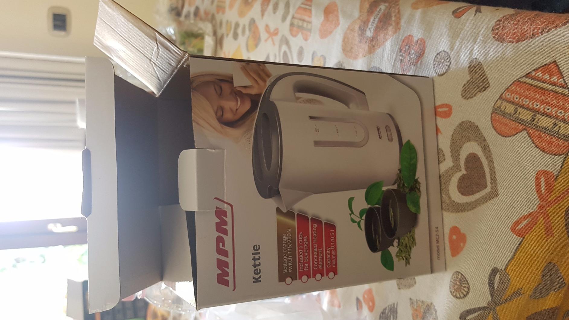 MPM bollitore viaggio 0,5 L bianco 1000W 2 tazze