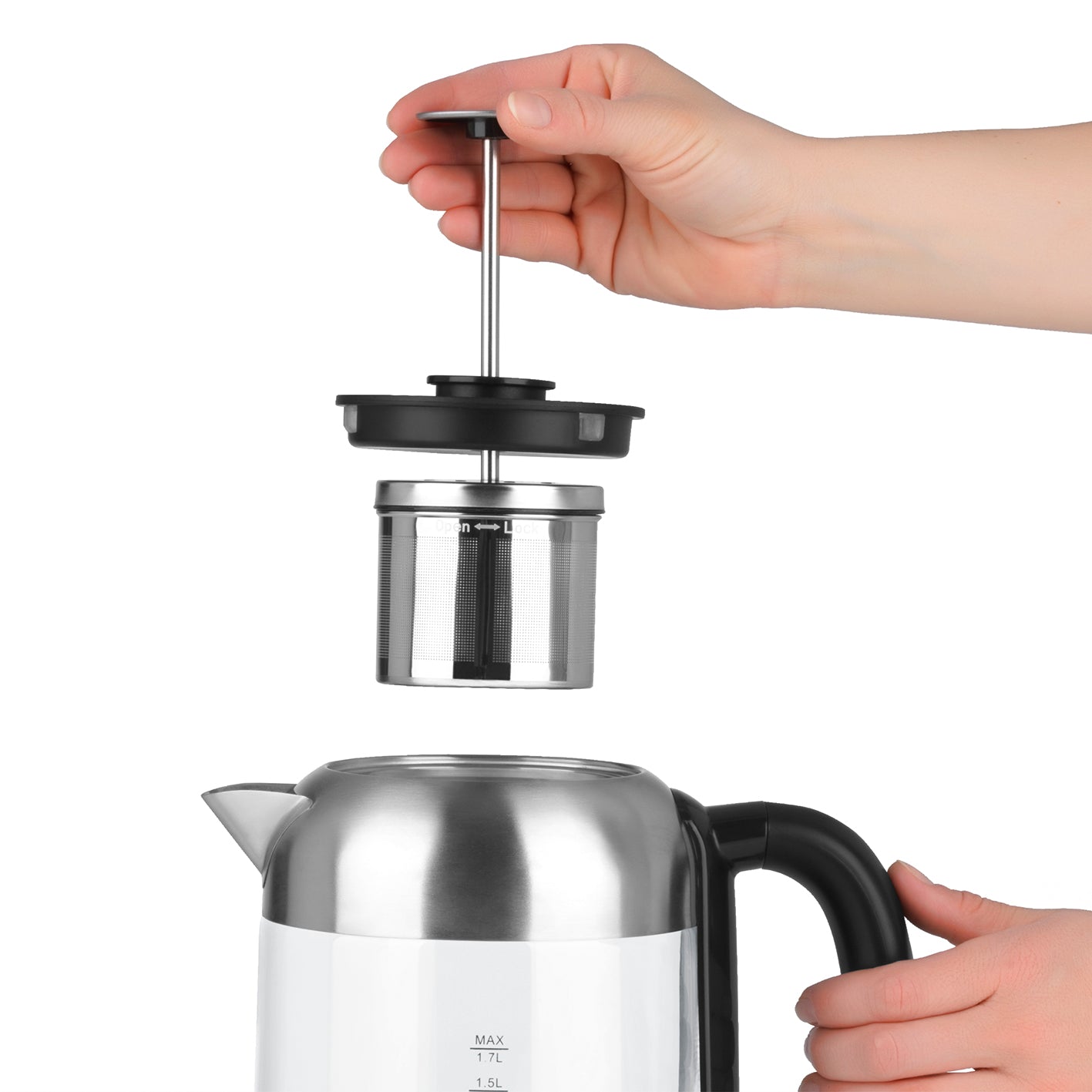 Beem Teatime II bollitore tè vetro 1,7 L con infusore
