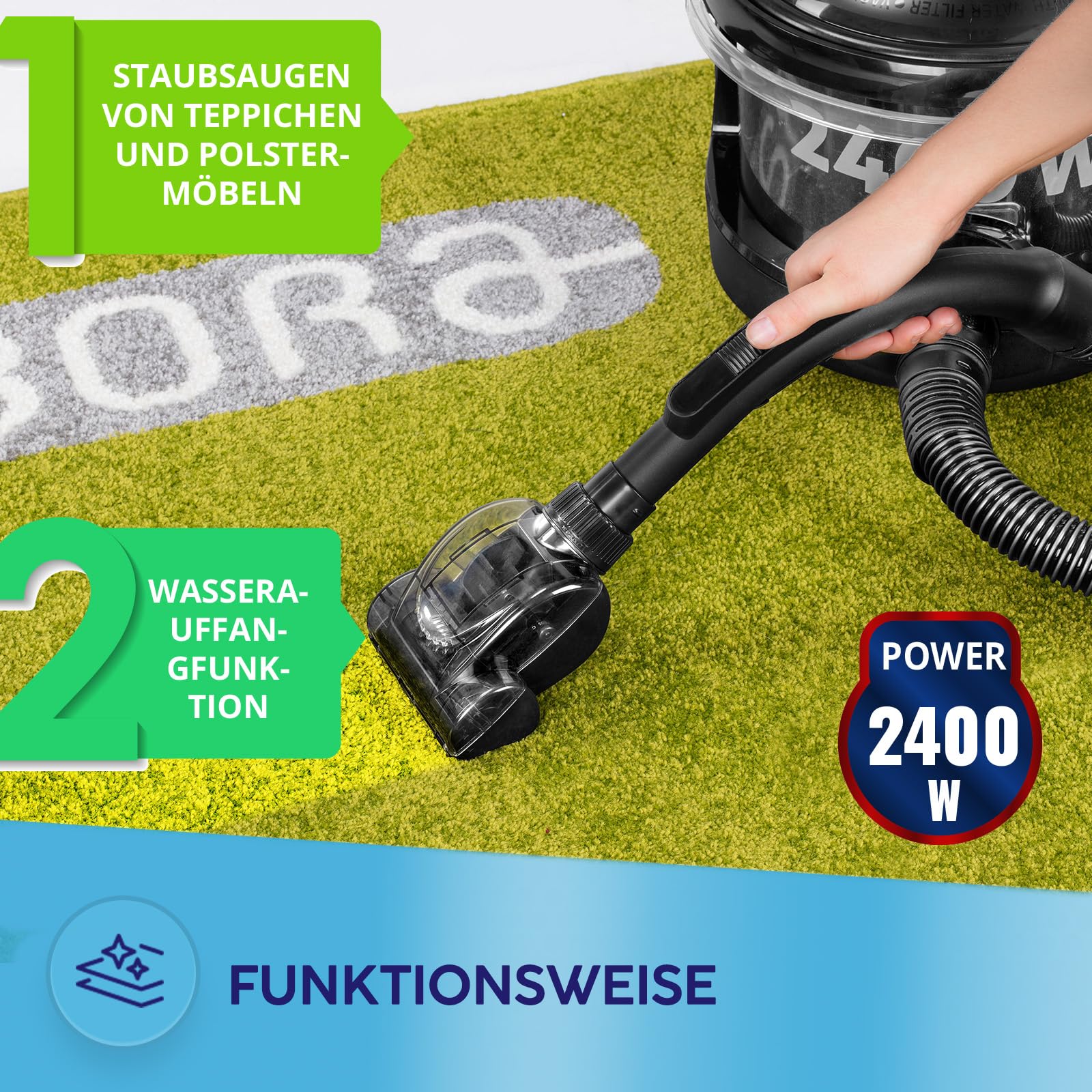MPM Bora MOD-47 Aspirapolvere Filtro Acqua 2400W