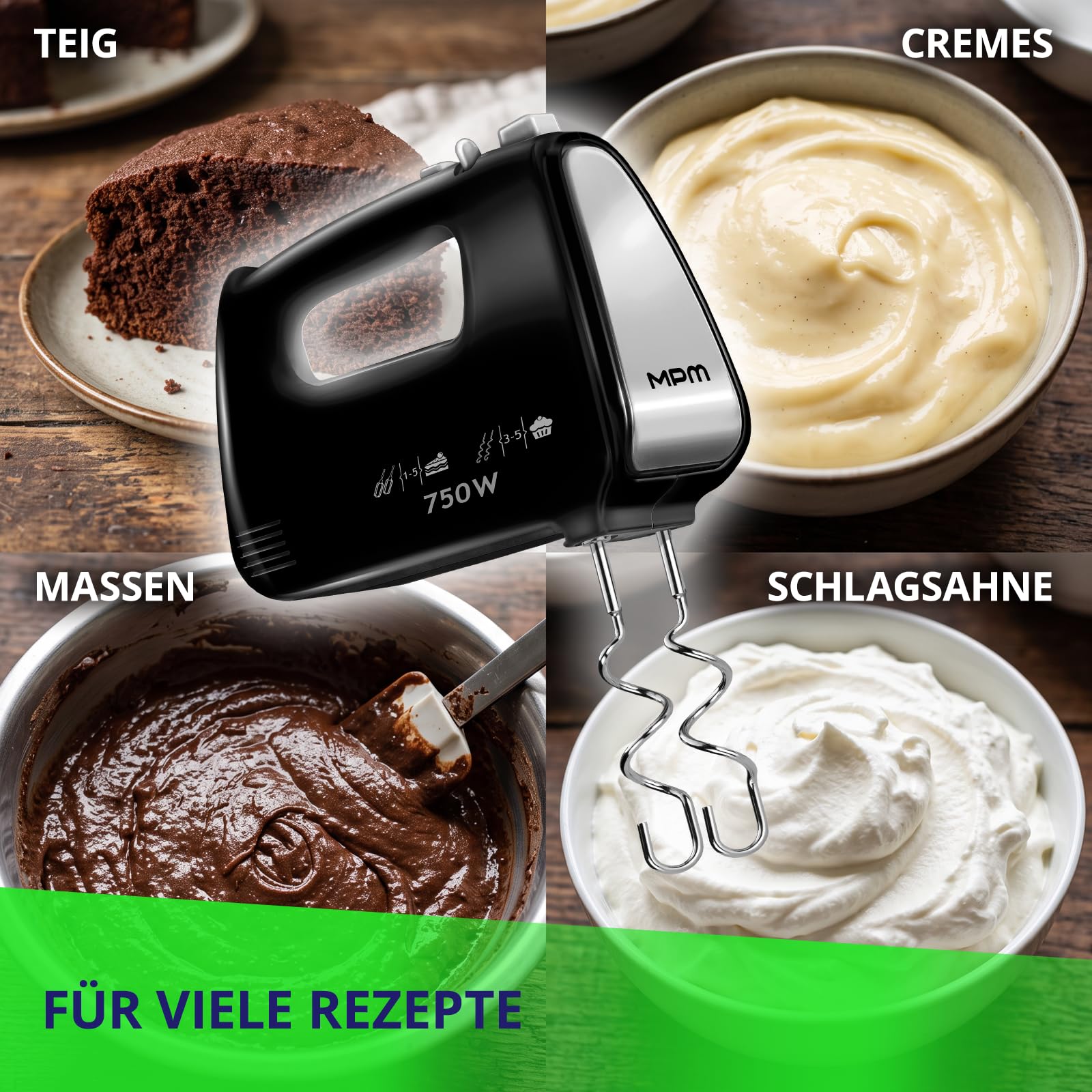 MPM MMR-19/C Sbattitore Bianco 750W 5 Velocità