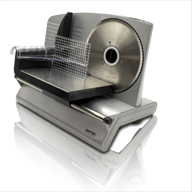 MPM MKR-02M affettatrice inox 150W lama 190mm 0-15mm