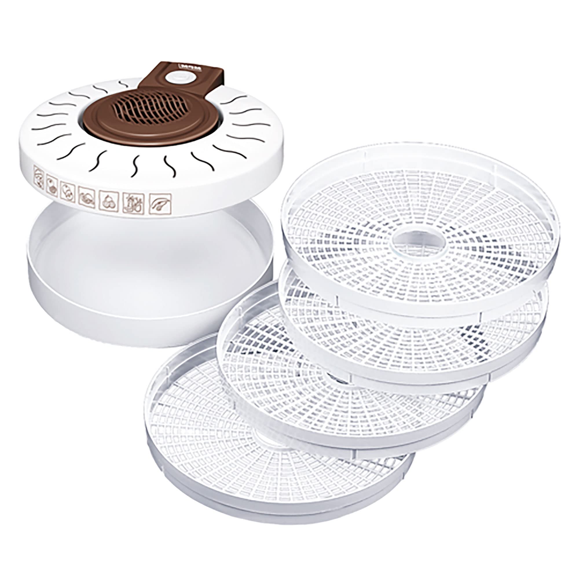 MPM MSG-17 Essiccatore 4 Vassoi 250W Bianco Funghi