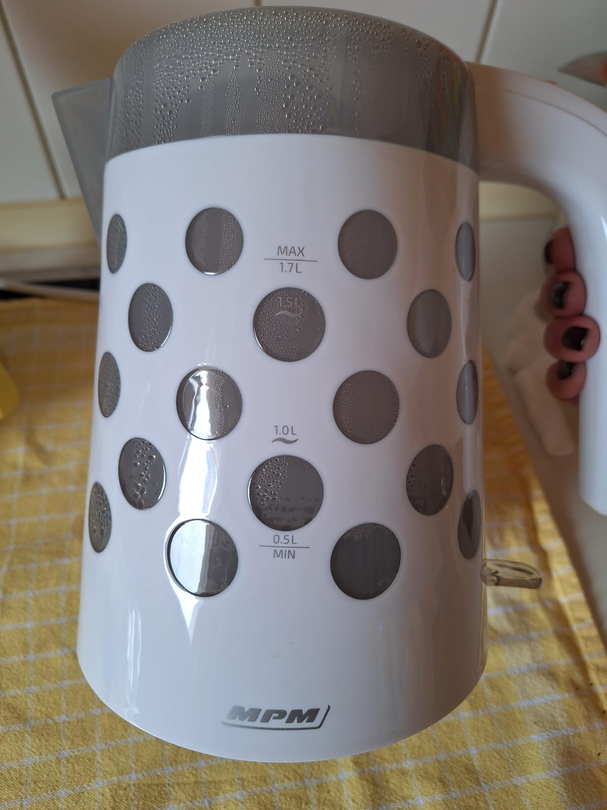 MPM MCZ-86 Bollitore Bianco 1,7L 2200W Illuminato