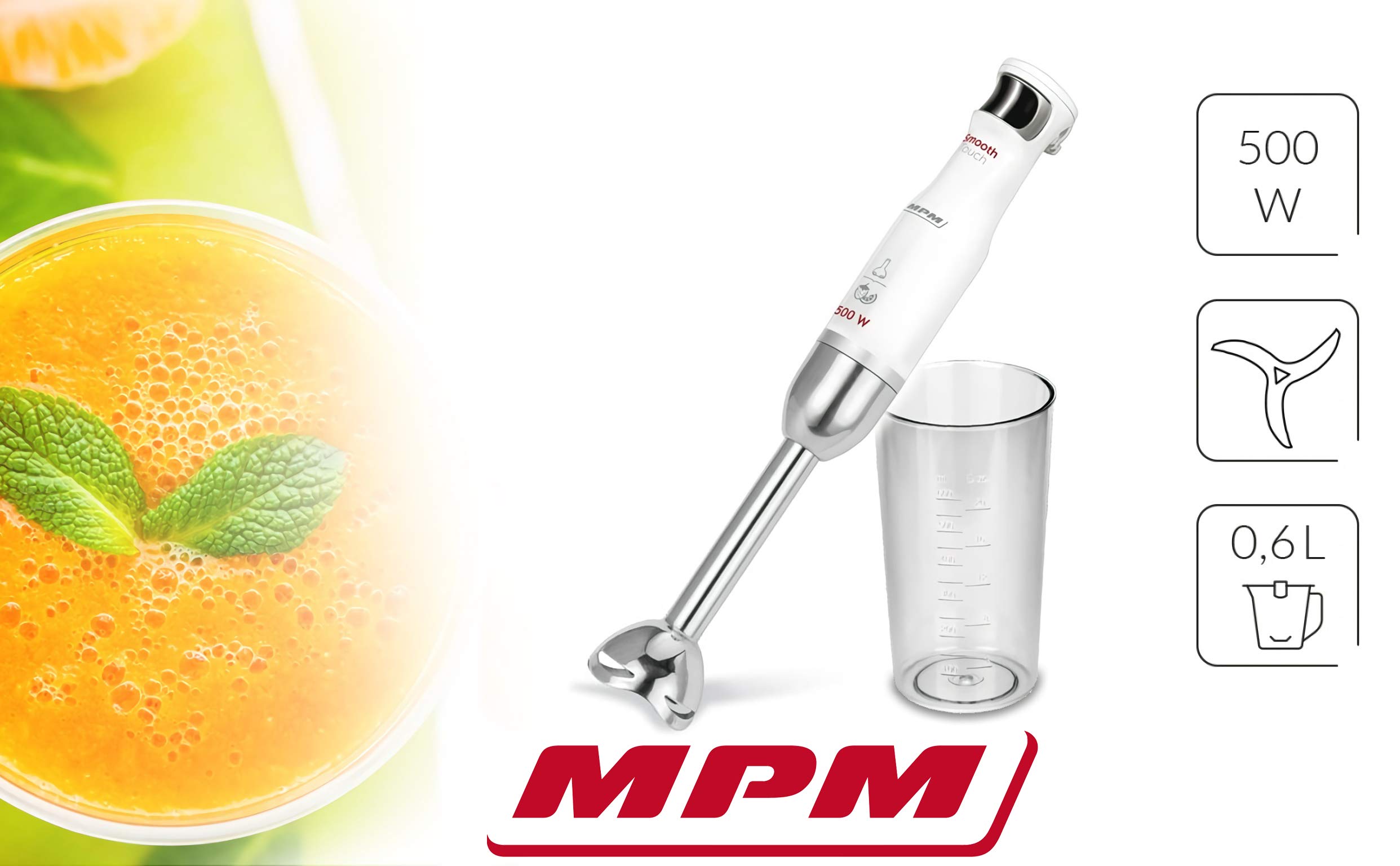 MPM MBL-27 frullatore a immersione bianco 500W 600 ml