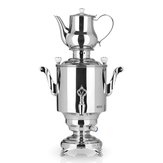 Beem Romanov Samovar 5 L in Acciaio con Teiera 1,3 L