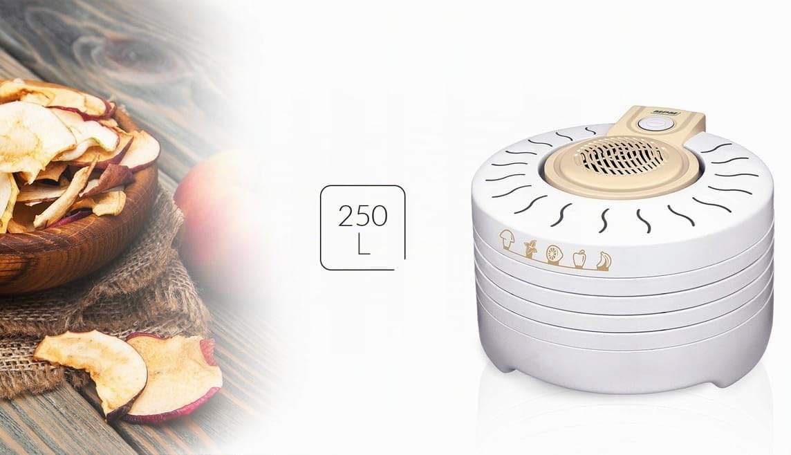 MPM MSG-03 Essiccatore Alimentare 4 Vassoi 28 cm 250W Bianco