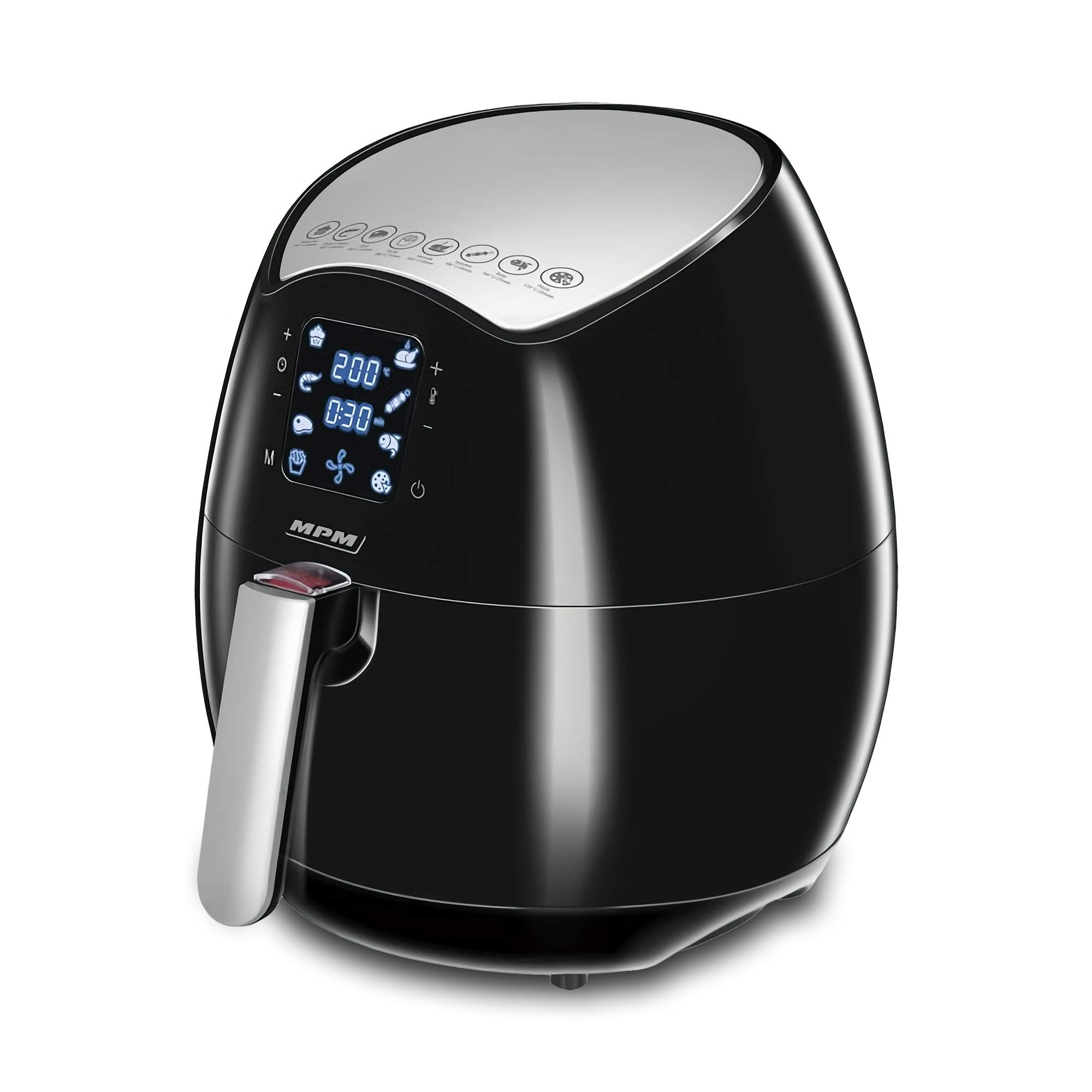 MPM MFR-06 Friggitrice ad Aria 4,5 L Nera 1500W 8 Programmi