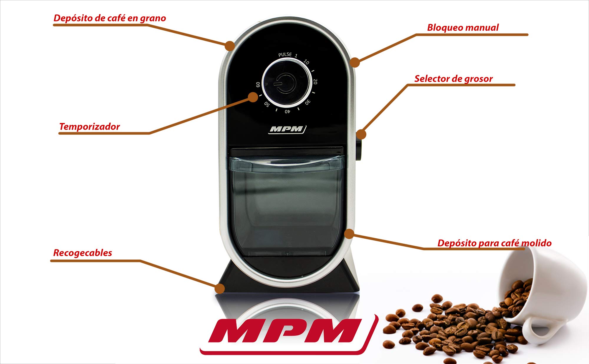 MPM MMK-05 macinacaffè elettrico 60 g 17 livelli