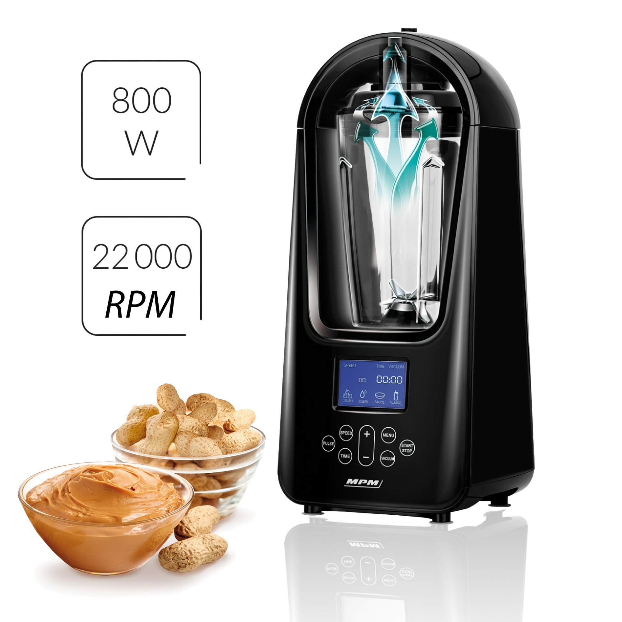 MPM MBL-26 Frullatore Sottovuoto 1,5 L 800W Nero Tritan