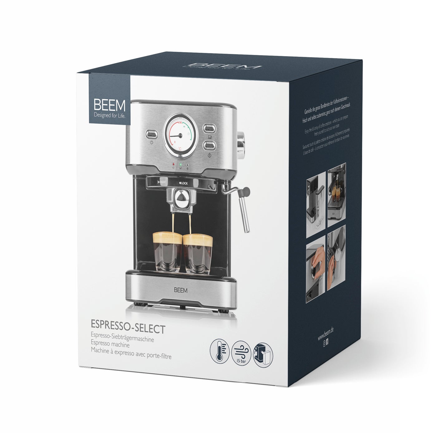 Beem Espresso-Select macchina espresso portafiltro 15 bar 1,5 L