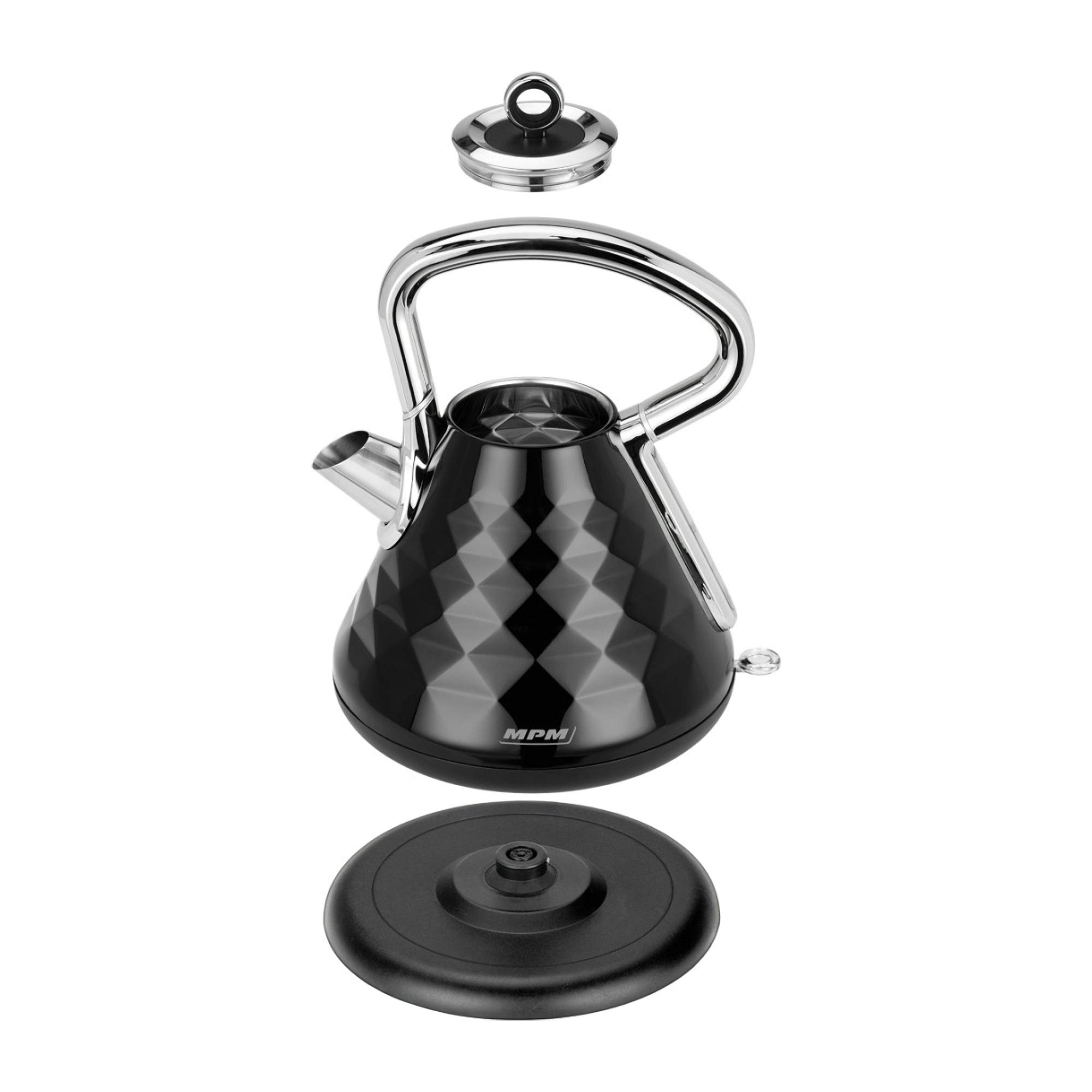 MPM MCZ-98 Bollitore Elettrico 1,7 L 3000W Nero Acciaio