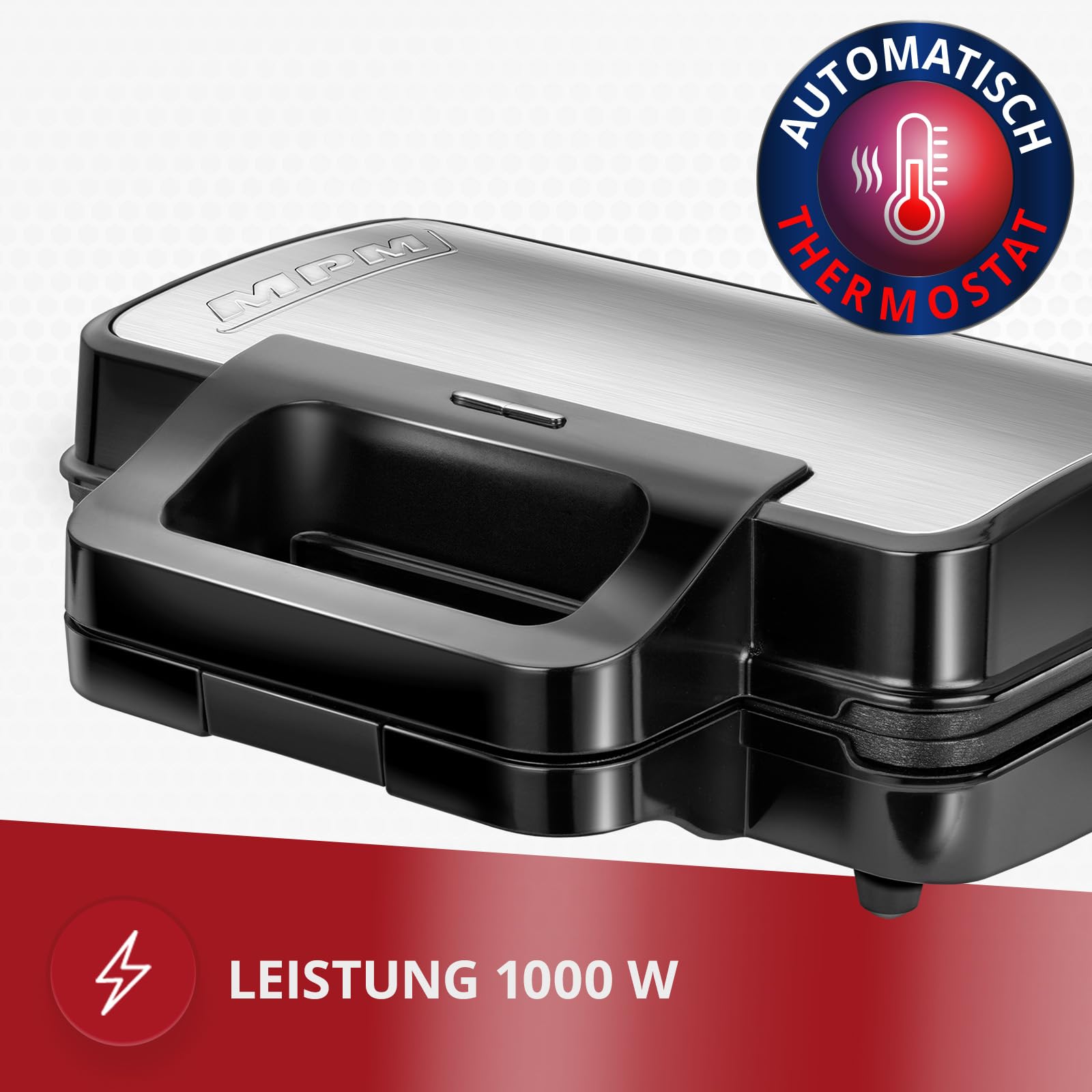 MPM MOP-43M Tostiera 3in1 Sandwich 1000W Piastre