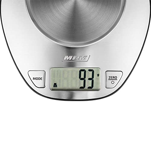 MPM MWK-05M Bilancia Cucina 5Kg Ciotola Inox Tara