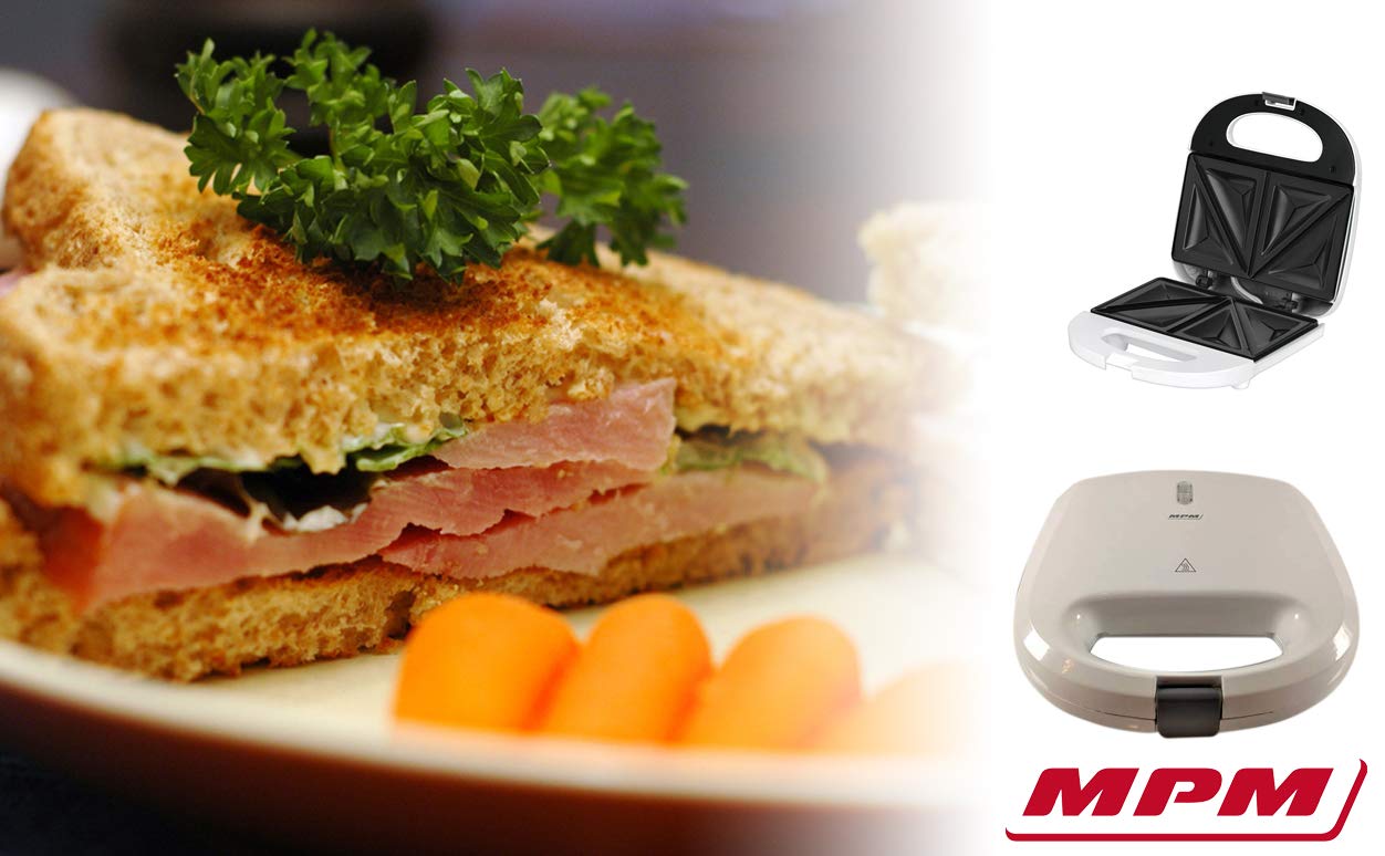 MPM MOP-27 tostapane sandwich bianco 750 W 4 triangoli