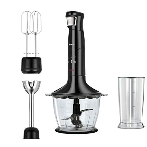 MPM MBL-29/C Frullatore Immersione 1200W Nero 3 in 1 Acciaio