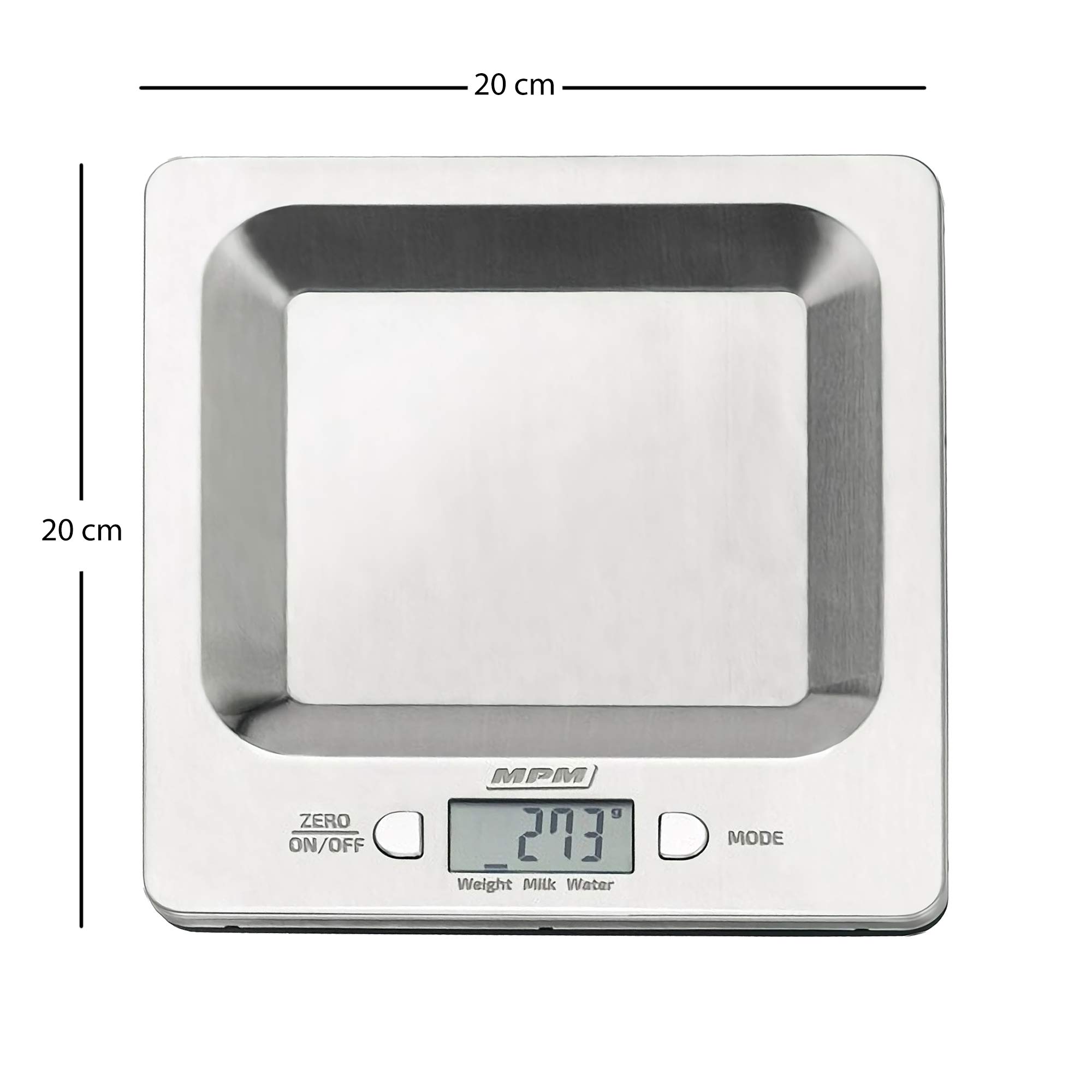 MPM MWK-04M Bilancia Cucina Acciaio 5 kg Inox